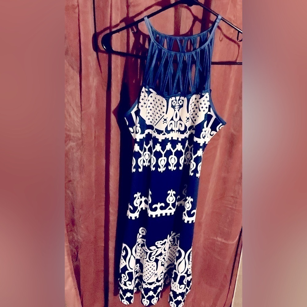 Women’s mid length strappy detailed dress, NWT- small/medium